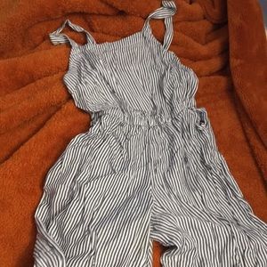 Striped airy Romper